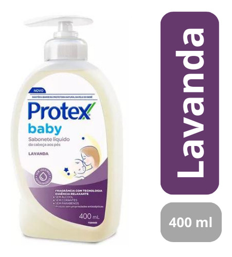 Sabonete Líquido Para Bebês Protex Baby Lavanda 400ml