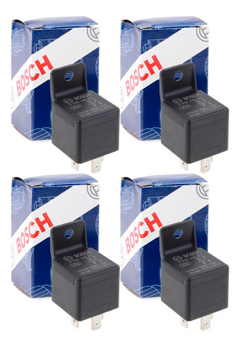 Pack X4 Relay Bosch 12v 40a 4 Pines Rele