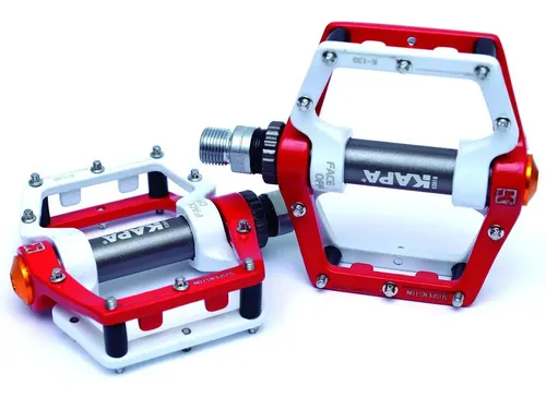 Pedals Rompa Pedal Kapa Bikes Com Rolam Eixo Cromo Molibdênio Vermelho/branca ...