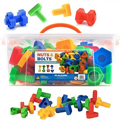 Playlearn Nuts And Bolts Toy Niños ?? Juguete Stem D...