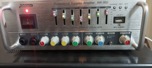 Amplificador De Audio Profesional Amwood Aw-30u Usb