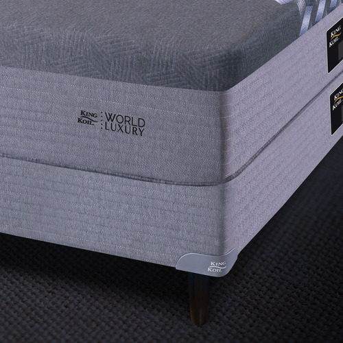 King Koil Kingsbury 80x190 Conjunto Resortes Y Espuma Visco Gris Oscuro