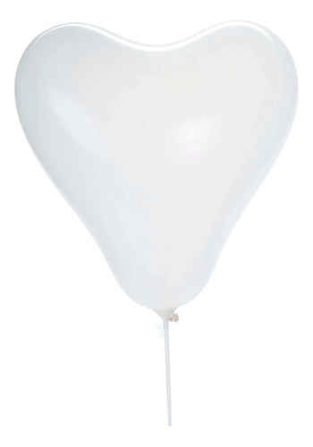 Globo Corazon 14 Febrero 25cm Mylin 10 Pz Color Blanco