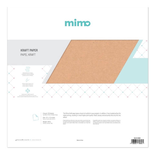 Papel Kraft Mimo - 30,5 X 30,5 Cm - 180 Gr - 20 Unds