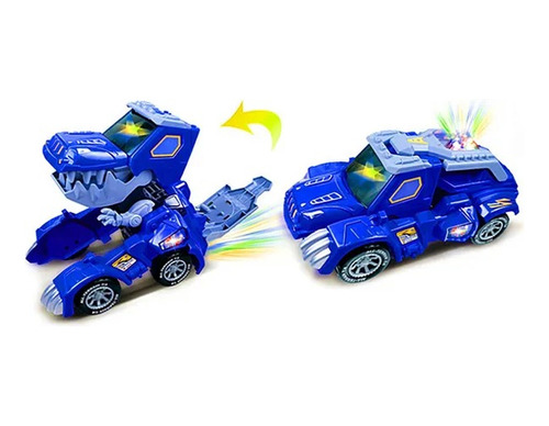 Carro 2-1 Transformer Auto Robot Dino Car 2-1 Luces Sonido 