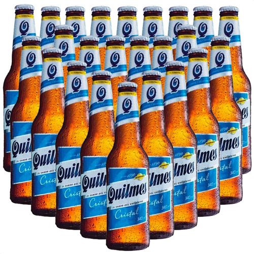 Cerveza Quilmes Porrón 340ml Clásica Rubia X24 Unidades