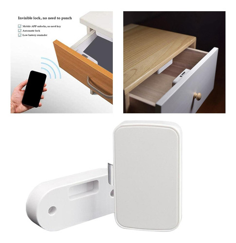 Trava De Segurança Bluetooth Para Gaveta Sem Chave Para