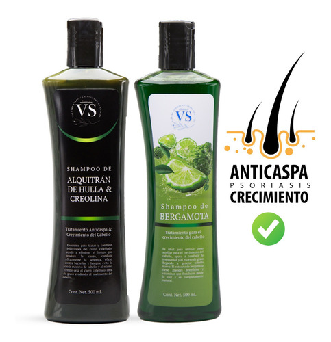 2 Pack Shampoo Alquitrán Creolina & Bergamota Sin Parabenos