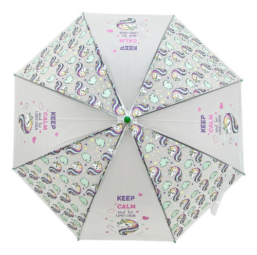 Paragua Infantil De Unicornio Con Silbato 82cm Diámetro