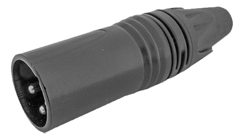 Conector Plug Xlr Metálico Con Protector Para Cable Premium