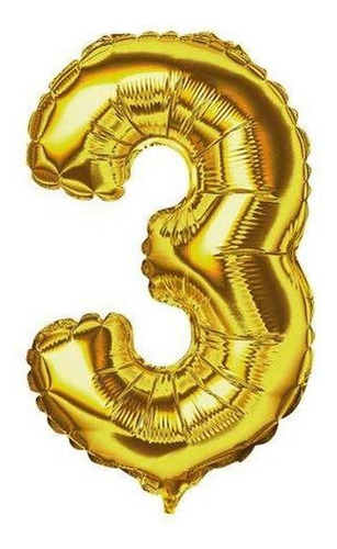 Balão Metalizado Numeral Dourado 40 Polegadas Golden Festa Cor 0