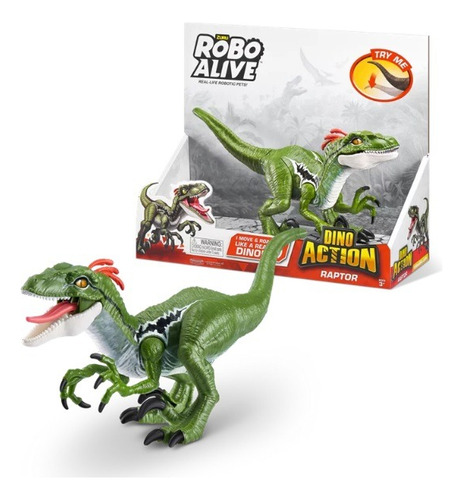 Brinquedo eletrônico de dinossauro Robo Alive Dino Action Raptor