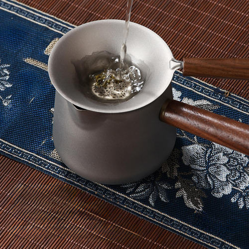 Tetera De Titanio Con Mango De Juego De Tazas De Té A