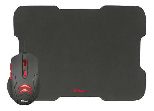 Imagen 2 de 6 de Combo Mouse Gamer Trust Ziva 6 Botones + Pad Mouse Luz