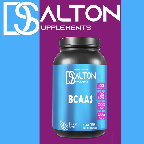 Aminoácidos Bcaas Polvo Dalton 1kg Sabores 100 Servicios Uva