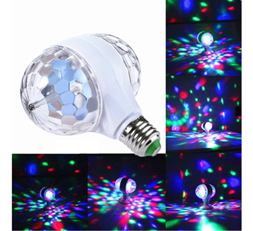 Foco Led Giratorio Doble Luces Colores Rgb Fiestas Disco 1