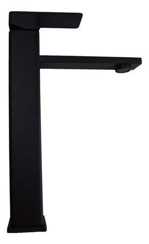 Monomando Alto Pizarro De 29 Cm Para Lavabo Cromo O Negro Acabado Mate