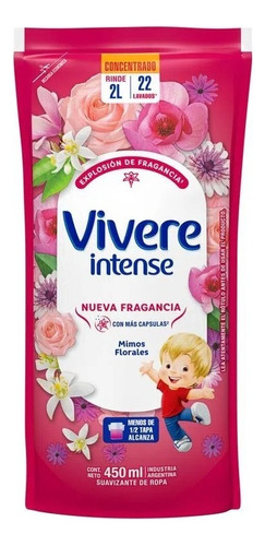 Suavizante Vivere Mimos Florares  450ml Pack 6 Unidades