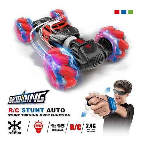 Reloj Rojo Rc Stunt Car 4wd Con Sensor De Gestos, Deformable