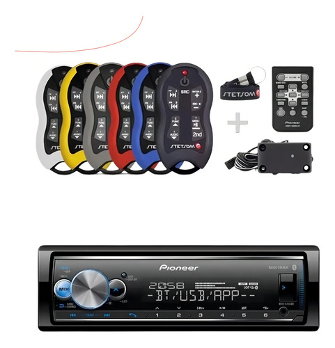 Radio Mp3 Pioneer Spotify Usb Bluetooth 3 Par Rca + Controle