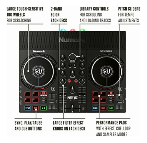 Numark Party Mix Live Controlador Dj / Set Dj Con Luces Dj