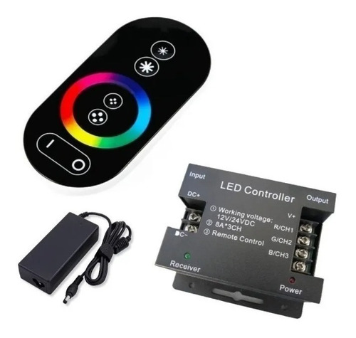 Kit Iluminação Piscina 2 Led 11w Rgb + Comando Touch