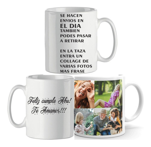 Taza Ceramica Importada Personalizada Con Tu Foto Cumpleaños