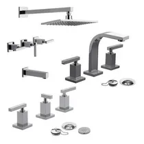 Comprar Combo Grifería Fv Dominic Lever Lavatorio Bidet Bañera