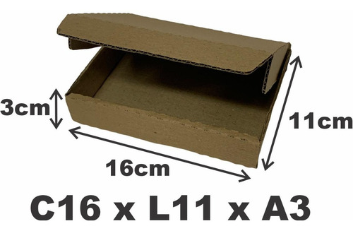 Imagem 1 de 8 de 200 Caixa Papelão Correio 16x11x3 Fabricante Menor Preço