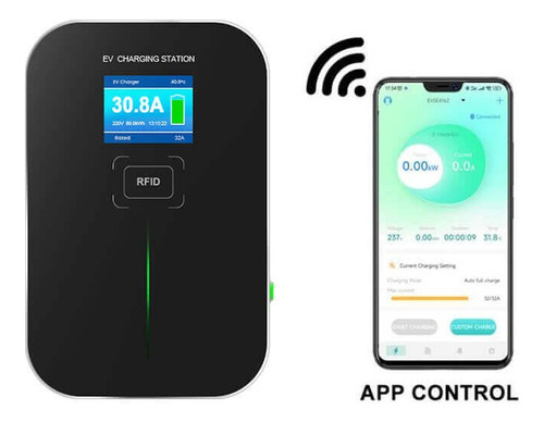 Cargador Auto Eléctrico (save) 7,4kw Con App Y Pantalla 