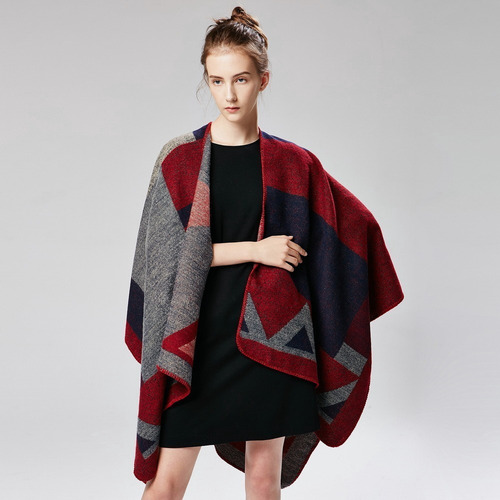 Poncho Capa For Mujer Dama Chal Abrigo
