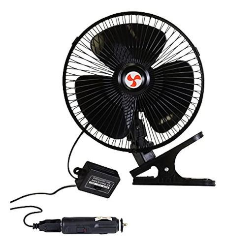 Ventilador Oscilante Koolatron De 12 V Con Cuello Ajustable,