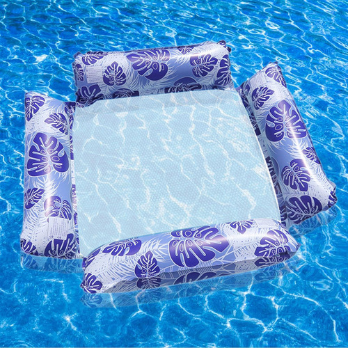 Hamaca Flotante Inflable Para Piscina, Azul Oscuro