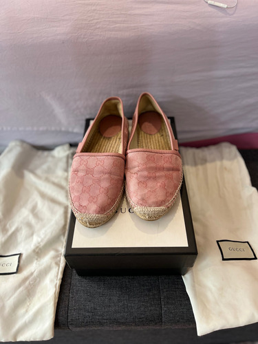 Alpargatas Gucci Rosas 39.5 (Usado)