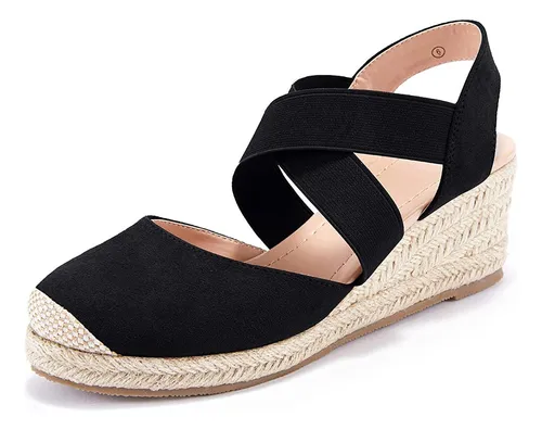 Sandalias Con Plataforma Para Mujer Puntera Cerrada Cu as