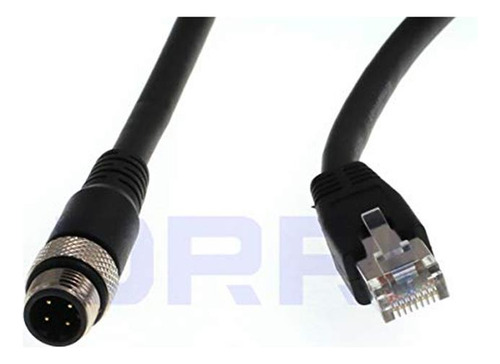 Conector Ethernet Rj45 M12 4pin D-code Macho A Cable