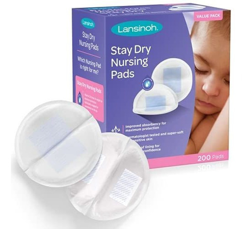 Almohadillas Desechables De Lactancia Lansinoh Stay Dry, Abs