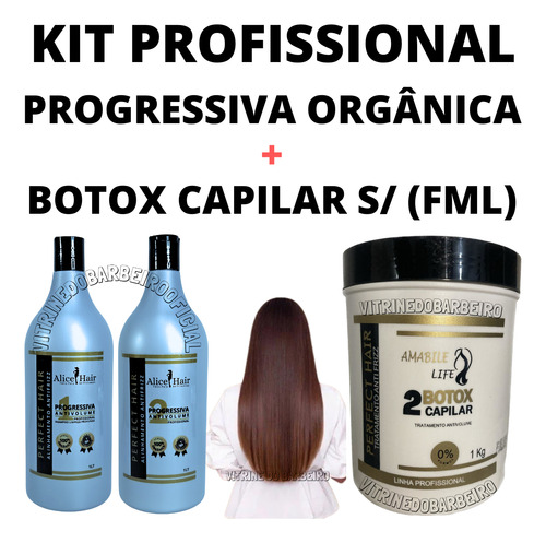 Botox Orgânico + Progressiva Kit Antifrizz Profissional Top!