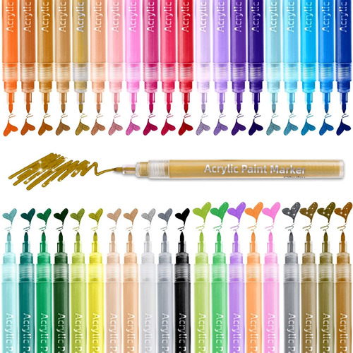 40 Marcadores De Pintura Acrilica 40 Colores Ohuhu