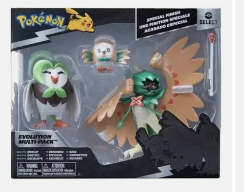 Evolution Pack Pokémon Rowlet + Dartrix + Decidueye