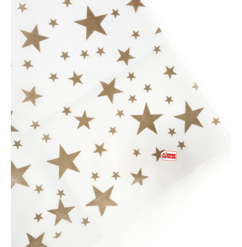 Mantel Estrellas Doradas Friselina Navidad 1,10x1,80cm -cc