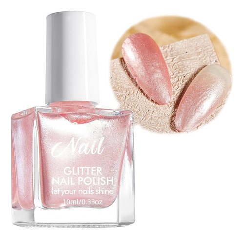 Esmalte De Uñas Rosa Claro Perla 0.3 Fl Oz De Secado Rápido