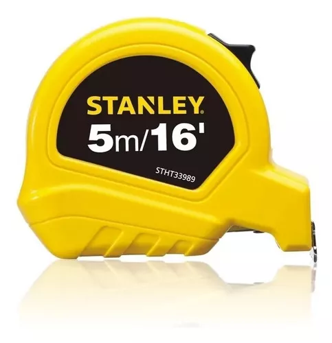 Flexómetro 5 Metros Stanley 30 615 Negro Con Amarillo