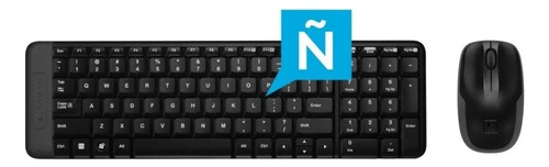 Kit Teclado Y Mouse Logitech Mk220 Negro Español Qwerty Negro Negro