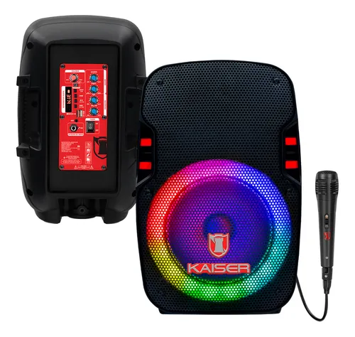 comprar Bocina Bluetooth Profesional Kaiser KSW-5008 Con Micrófono Y Potencia De Audio 12,000 W Bafle Kaiser Con Tecnología KSR-LINK 9.2 Bocina Portátil Para Exteriores Recargable