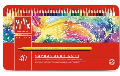 Lápis De Cor Aquarelável Supracolor Caran D'ache 40 Cores