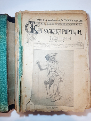 Antiguo Períodico La Semana Popular 52 Ejemplares Ro 1599