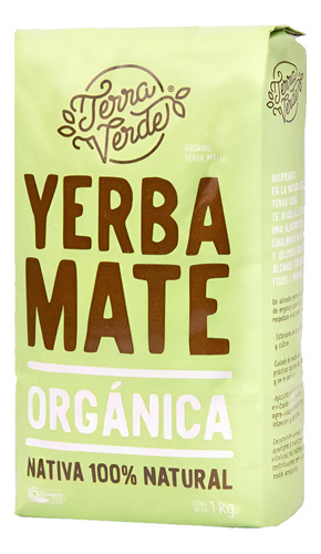 Yerba Mate Organica Terra Verde 1kg Nativa 100% Natural