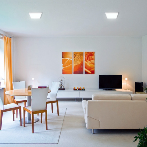 Lampara Sobreponer Techo Blanco 20w Luz Día Tecnolite 20ptlledc65mvb