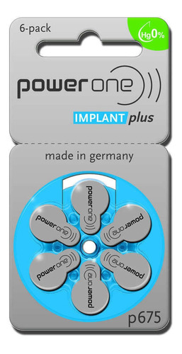 Baterias Power One Implant Plus Implante Coclear-modelo P675